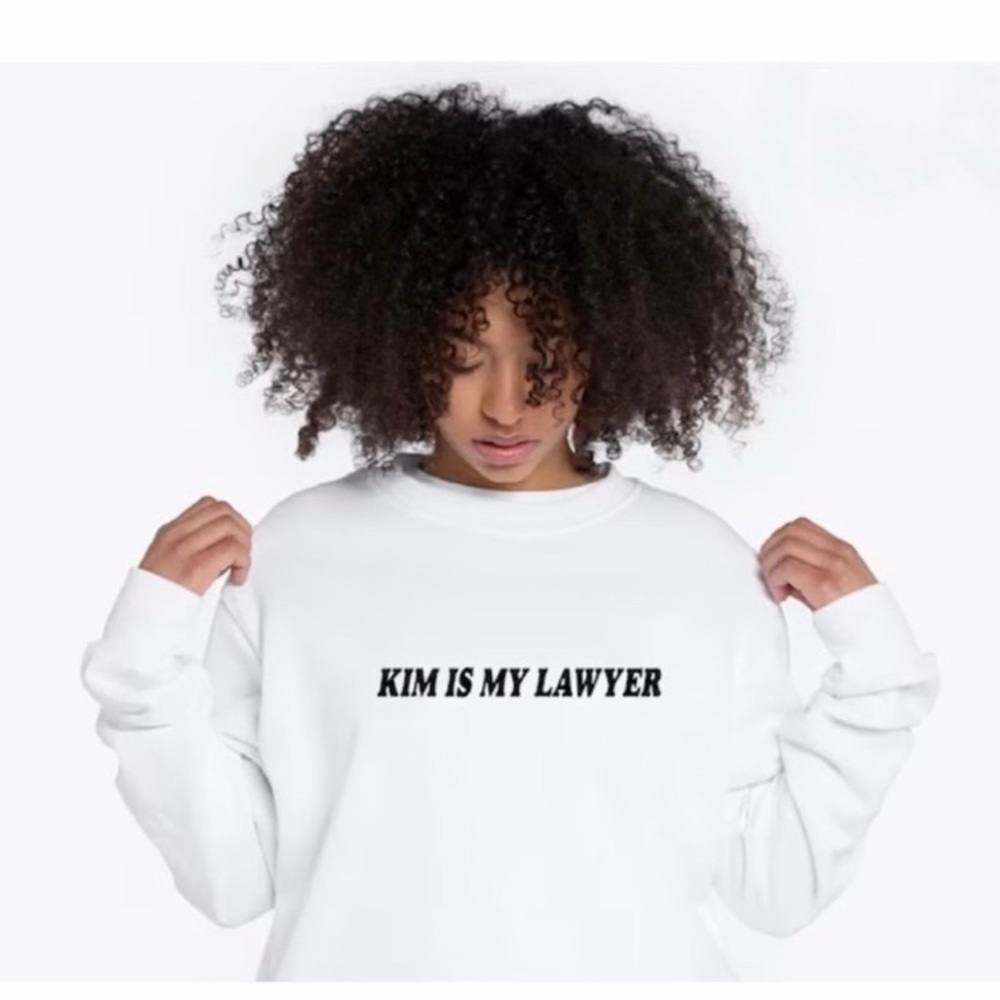 TALENTLESS White Sweatshirt - Kim Is My Lawyer